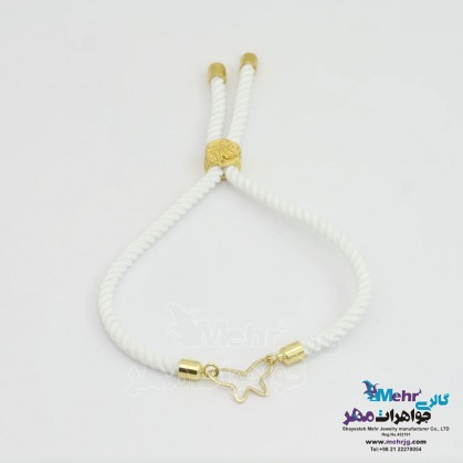 دستبند - طلا و بافت - طرح پروانه-MB1392